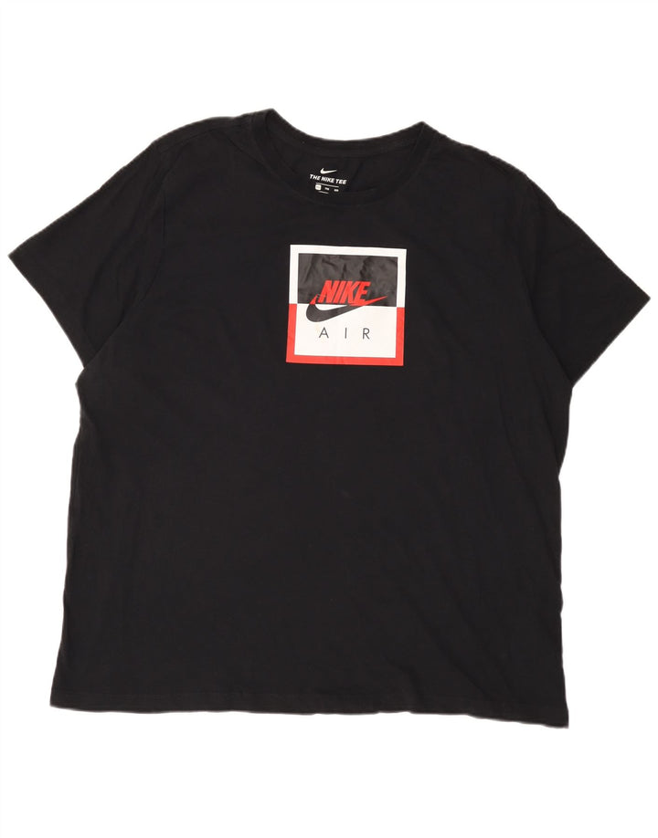 Nike Mens Graphic T-Shirt Top 2XL Black Cotton
