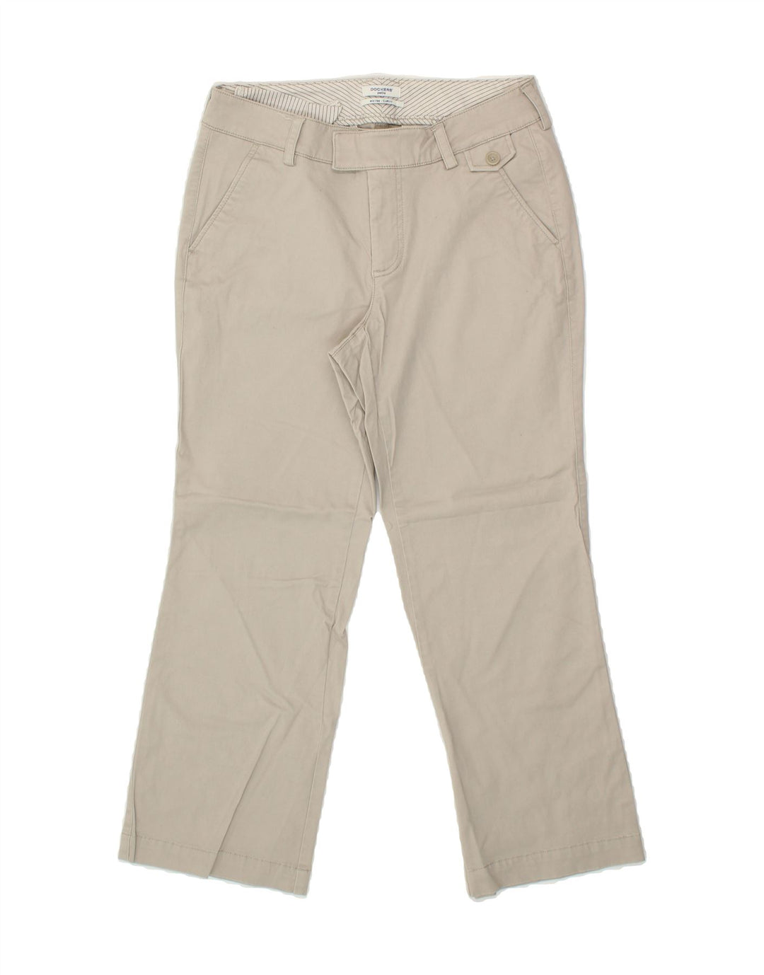 DOCKERS Womens Mid Rise Curvy Casual Trousers US 6 Medium W30 L26  Grey Vintage Dockers and Second-Hand Dockers from Messina Hembry 