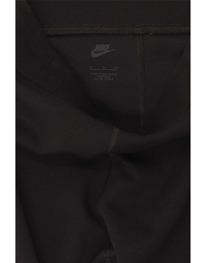 Nike Womens Graphic Leggings UK 8 Small Black Cotton