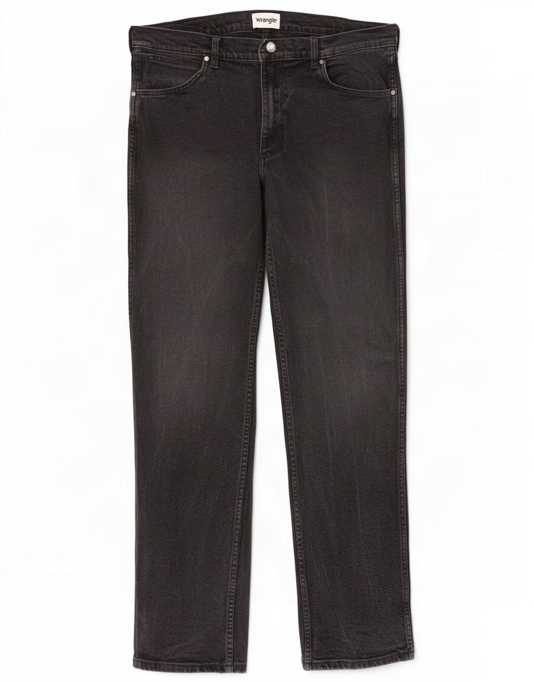 Wrangler Mens Straight Jeans W36 L36 Black Cotton