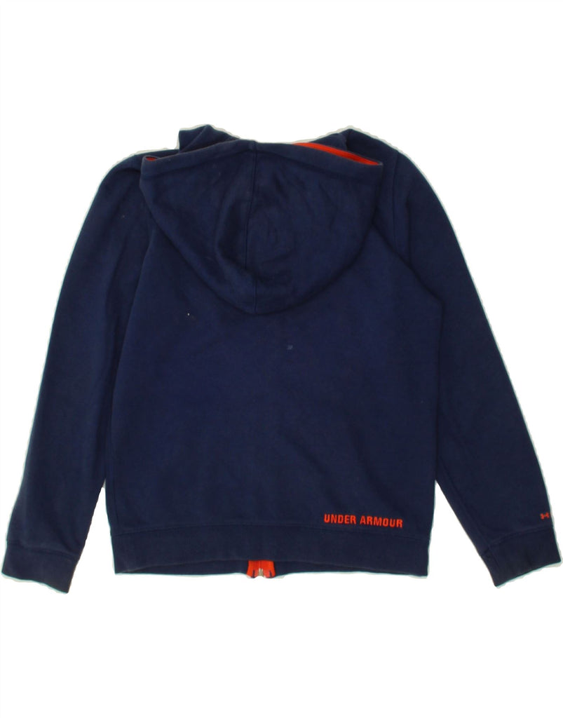 UNDER ARMOUR Boys Zip Hoodie Sweater 10-11 Years Medium Navy Blue | Vintage Under Armour | Thrift | Second-Hand Under Armour | Used Clothing | Messina Hembry 
