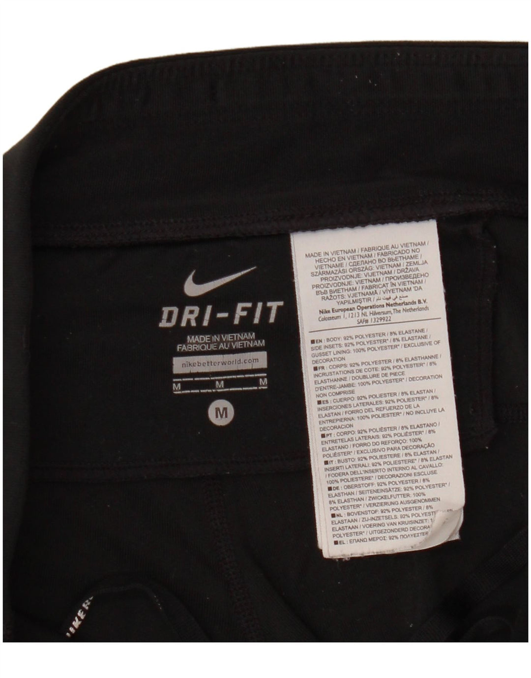 Nike Womens Dri Fit Capri Leggings UK 14 Medium  Black Polyester