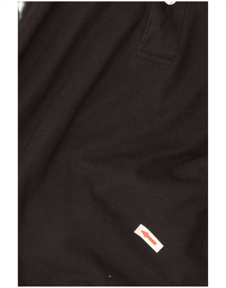 Izod Mens Polo Shirt XL Black Cotton