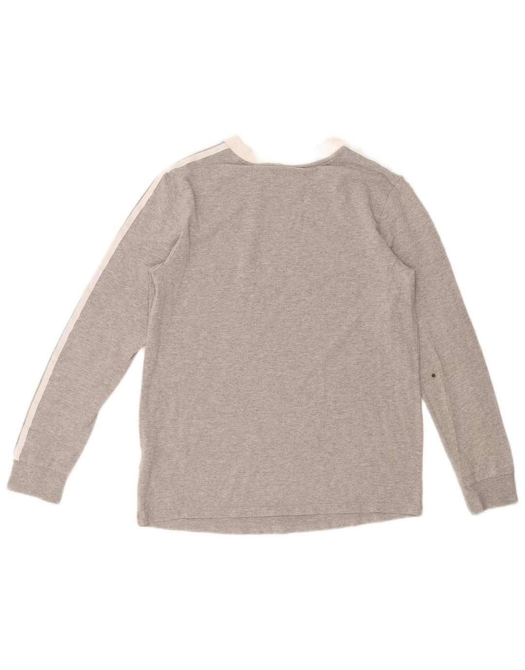ADIDAS Womens Top Long Sleeve UK 14 Medium Grey Cotton