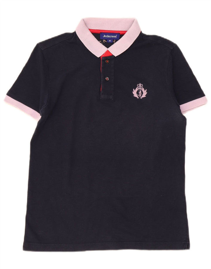 Jeckerson Mens Polo Shirt Medium Navy Blue
