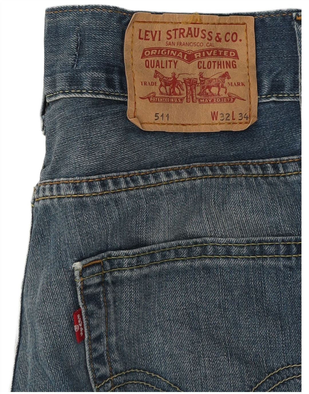 Levi's Womens 511 Slim Jeans W32 L34 Blue Cotton