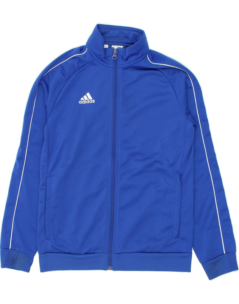 ADIDAS Boys Graphic Tracksuit Top Jacket 11-12 Years Blue Polyester | Vintage Adidas | Thrift | Second-Hand Adidas | Used Clothing | Messina Hembry 