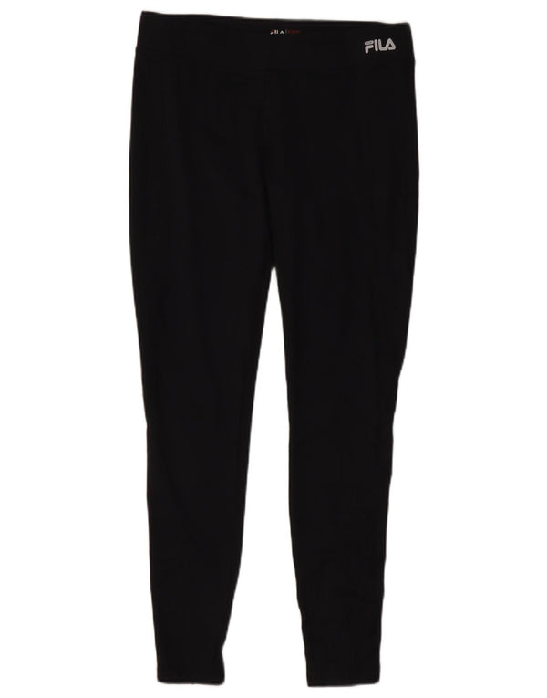 Fila Womens Leggings UK 14 Medium  Black Polyester