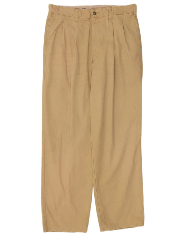 DOCKERS Mens Pegged Chino Trousers W32 L30 Beige Cotton