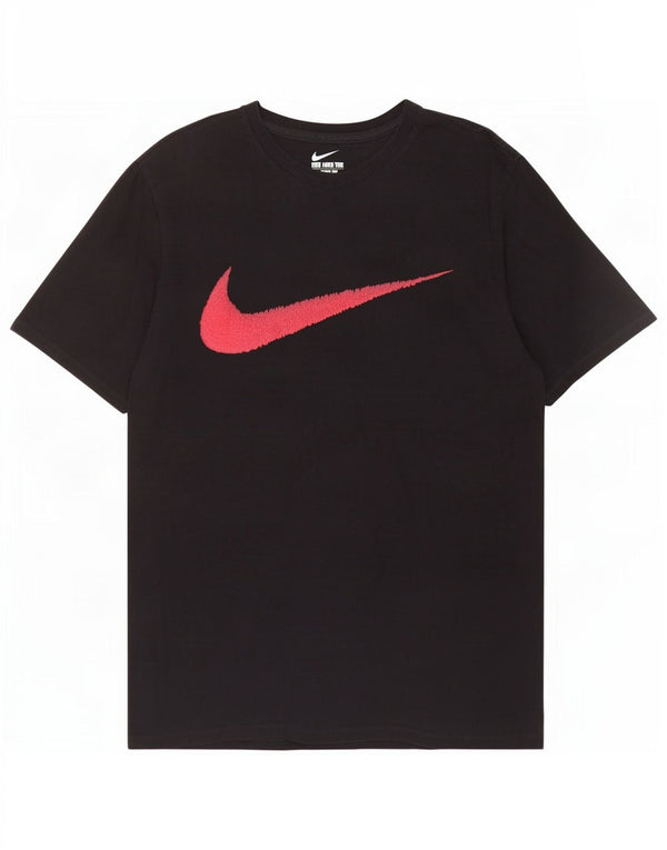 Nike Mens Athletic Cut Graphic T-Shirt Top Large Black Cotton