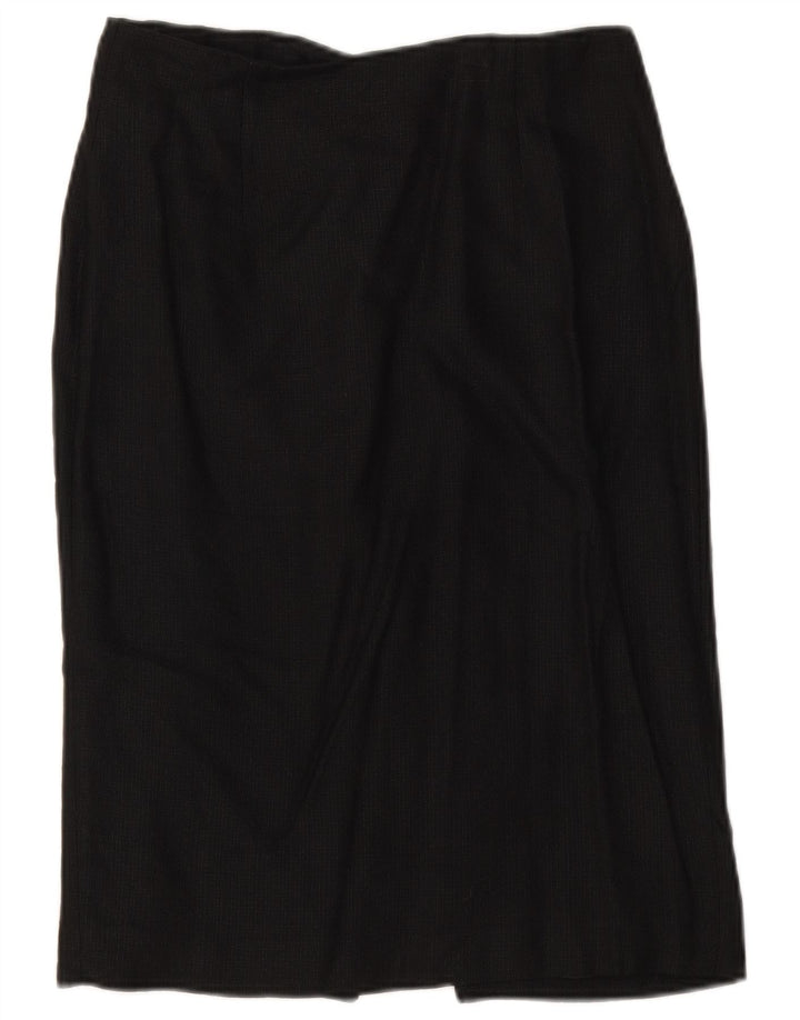 Zara Womens Straight Skirt EU 38 Small W28 Black Rayon