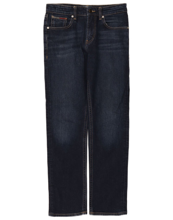 Tommy Hilfiger Mens Straight Jeans W30 L30 Navy Blue Cotton