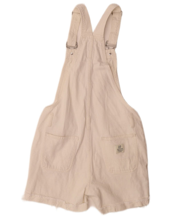 Gap Womens Dungarees Denim Shorts XS W39  White Cotton