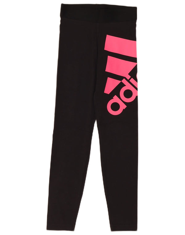 Adidas Girls Graphic Leggings 13-14 Years Black