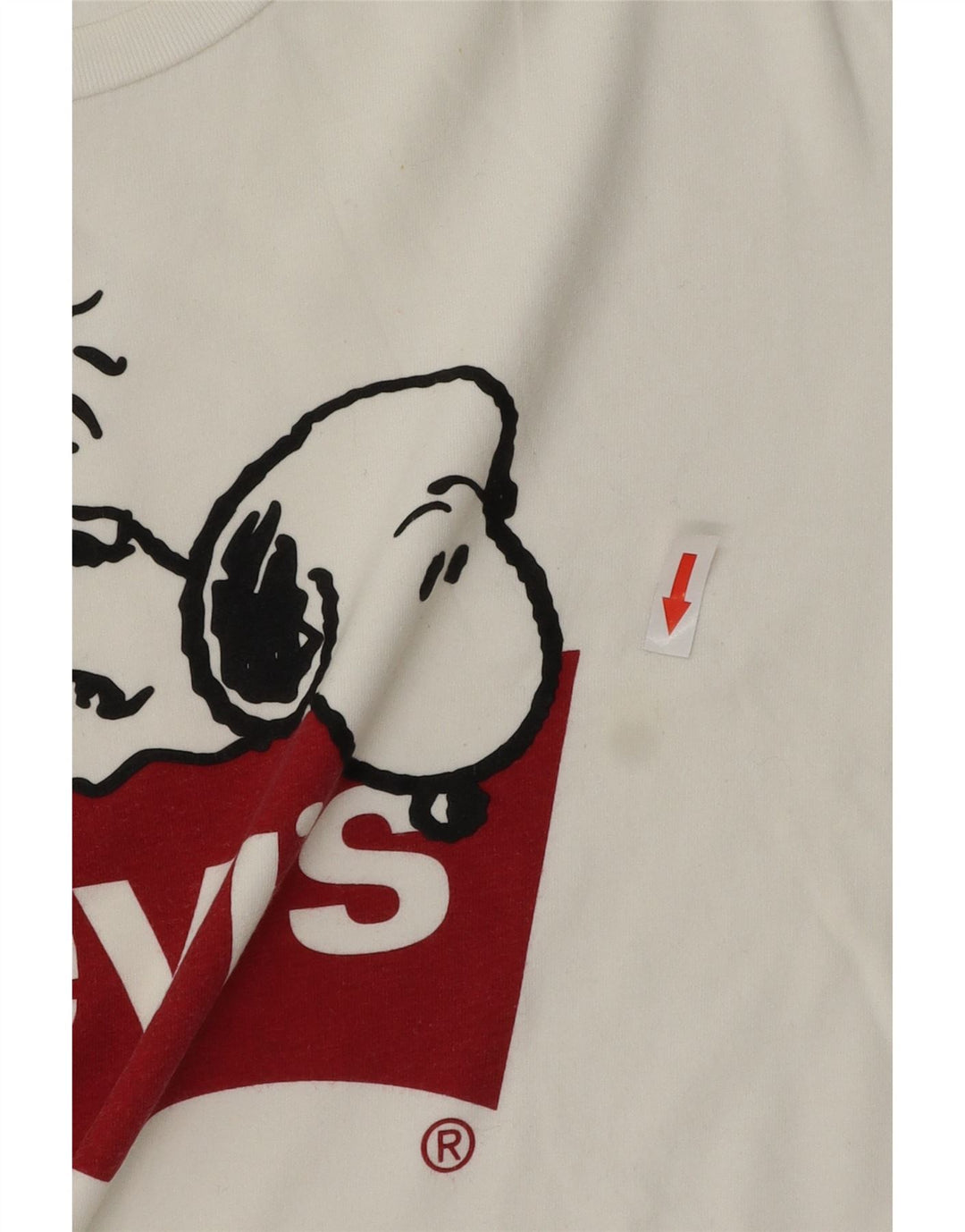 Levi's Mens Peanuts Graphic T-Shirt Top Large White Cotton