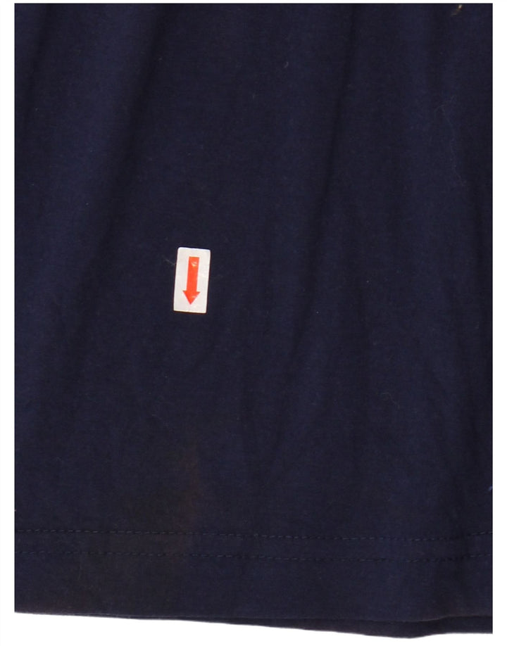 FILA Mens Graphic T-Shirt Top Medium Navy Blue Cotton
