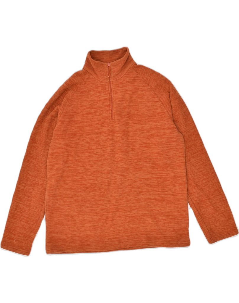 MOUNTAIN WAREHOUSE Mens Zip Neck Fleece Jumper Large Orange Polyester | Vintage Mountain Warehouse | Thrift | Second-Hand Mountain Warehouse | Used Clothing | Messina Hembry 