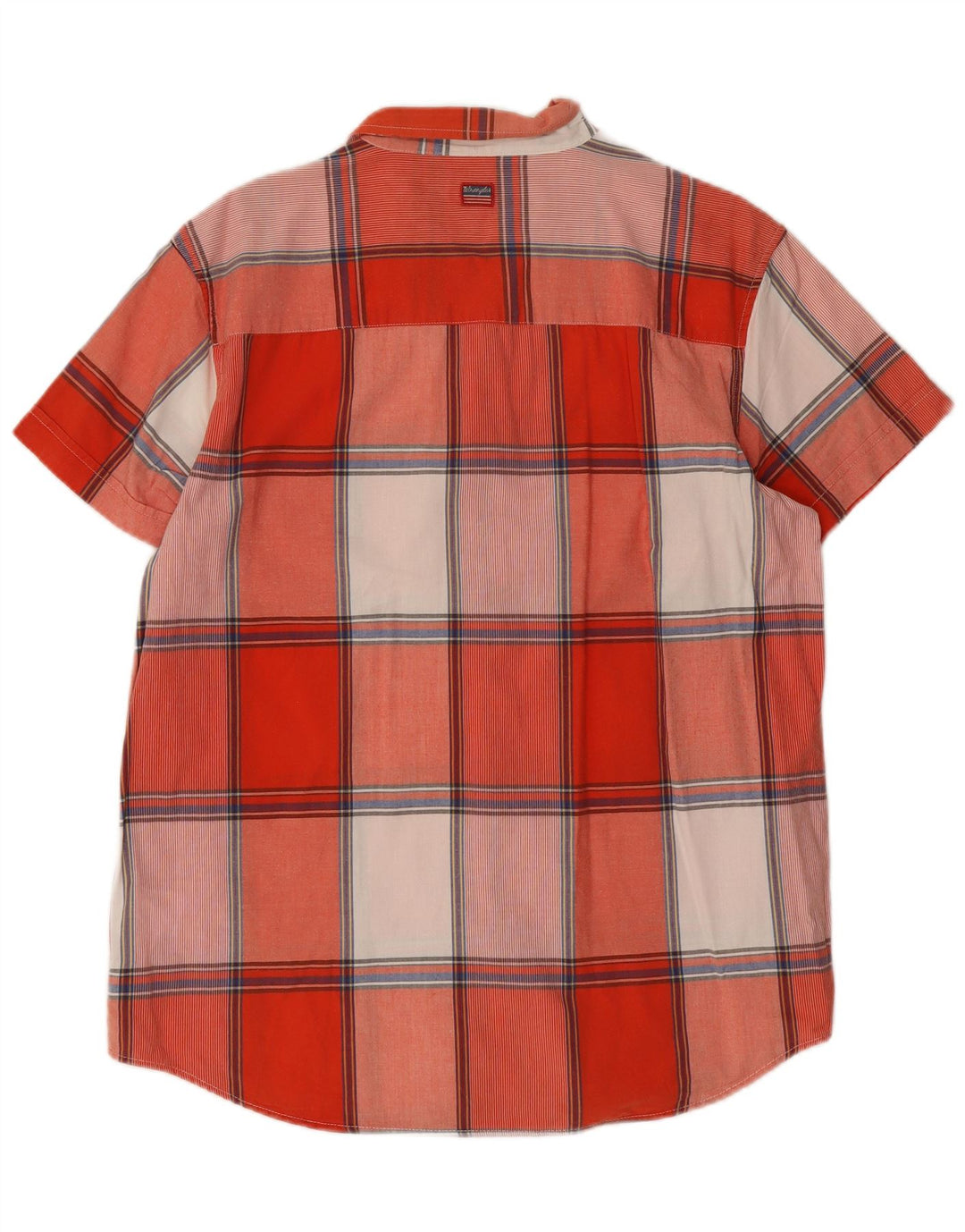 Wrangler Mens Short Sleeve Regular Fit Shirt XL Red Check Cotton