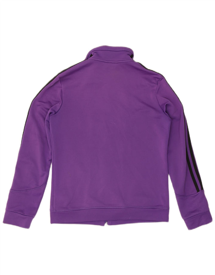 Adidas Womens Tracksuit Top Jacket UK 14 Medium Purple Polyester