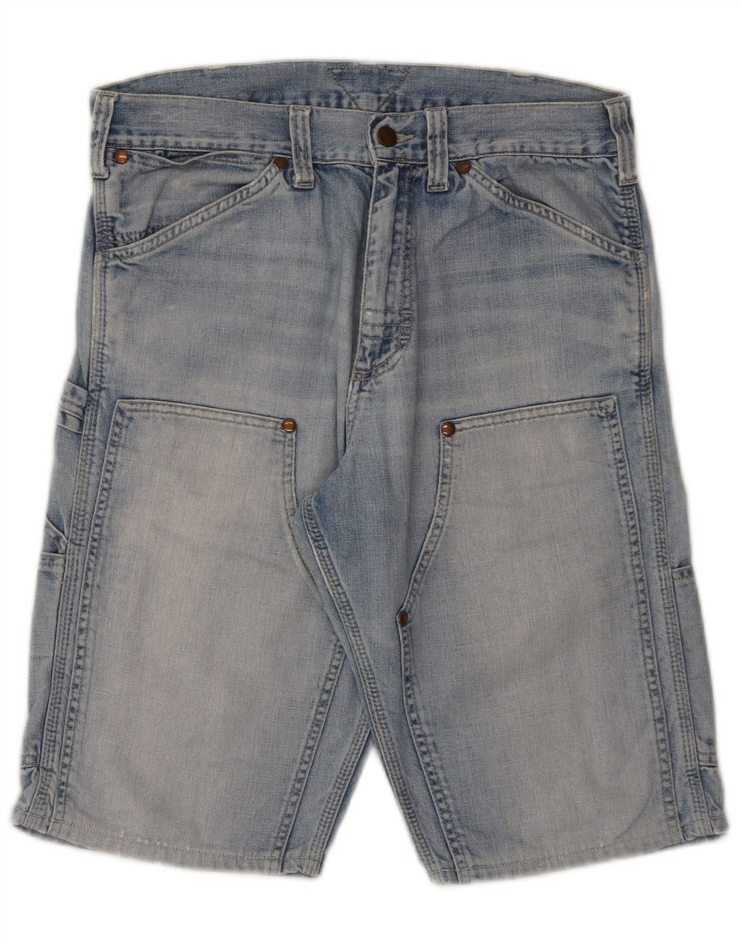 Meltin' Pot Mens Cargo Denim Shorts W31 Medium  Blue