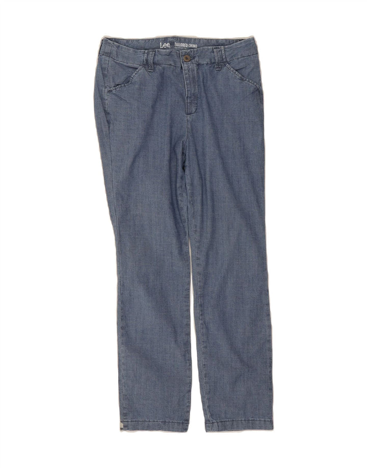 LEE Womens Tailored Fit Slim Chino Trousers US 8 Medium W30 L27 Blue Vintage Lee and Second-Hand Lee from Messina Hembry 