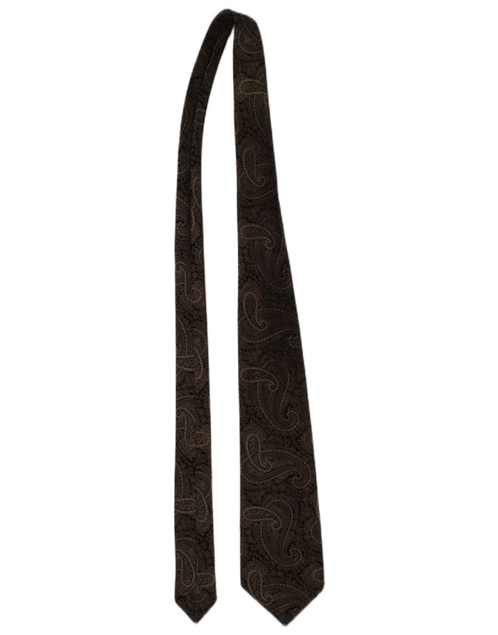 St Michael Mens Tie One Size Brown Paisley Classic