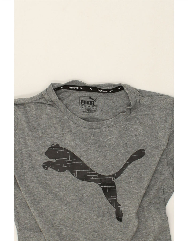 PUMA Boys Graphic T-Shirt Top 8-9 Years Grey Cotton | Vintage Puma | Thrift | Second-Hand Puma | Used Clothing | Messina Hembry 