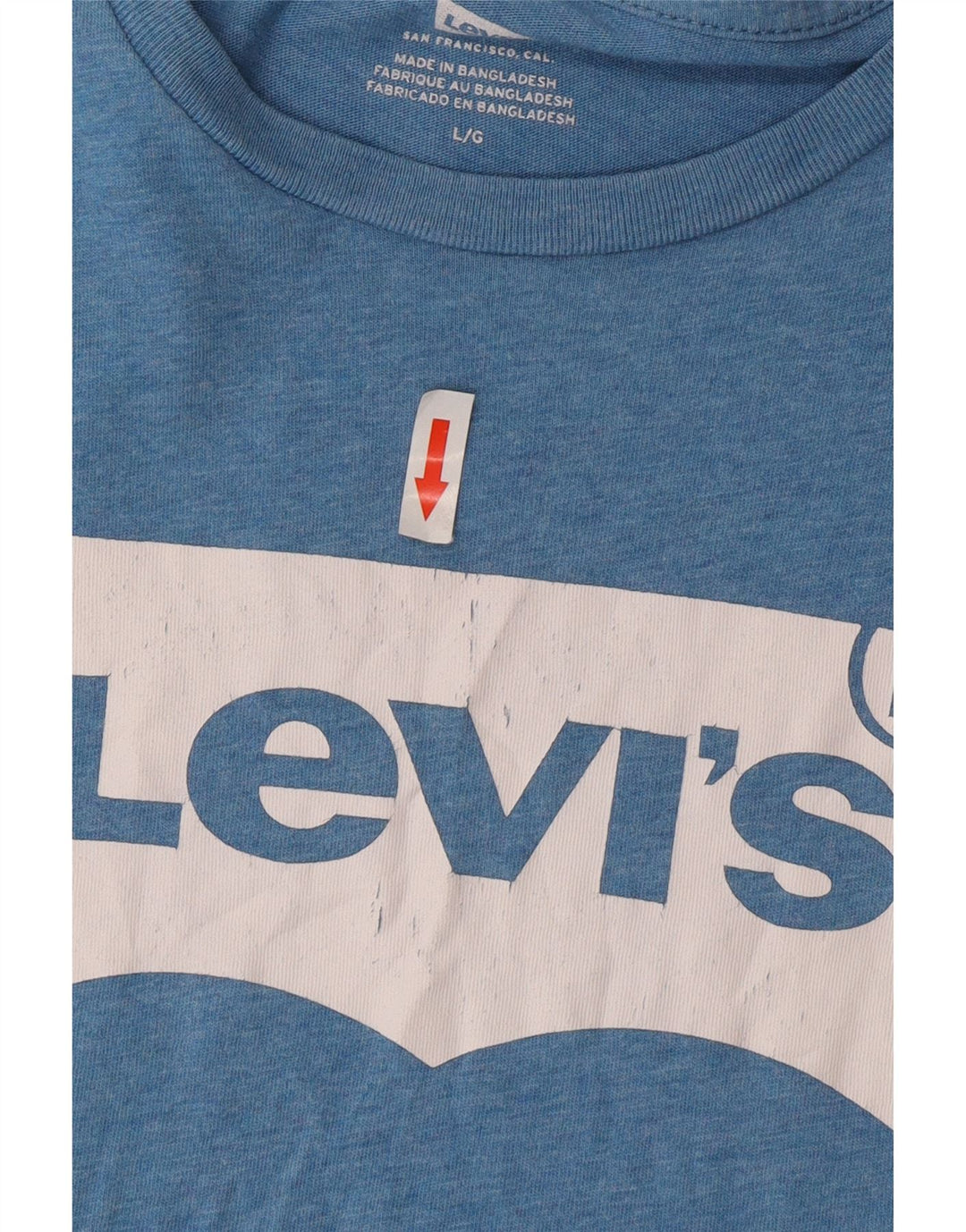 Levi's Mens Graphic T-Shirt Top Large Blue Cotton