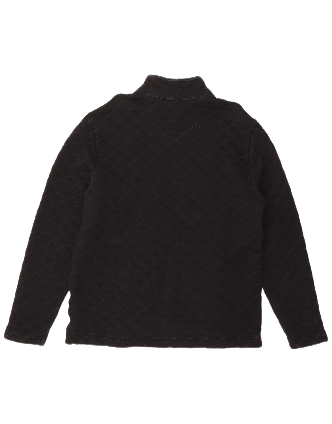 Eddie Bauer Mens Zip Neck Sweatshirt Jumper Large Black Cotton