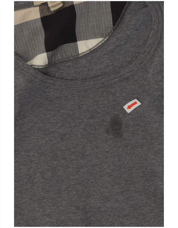 Burberry Mens Top Long Sleeve 2XL Grey Cotton