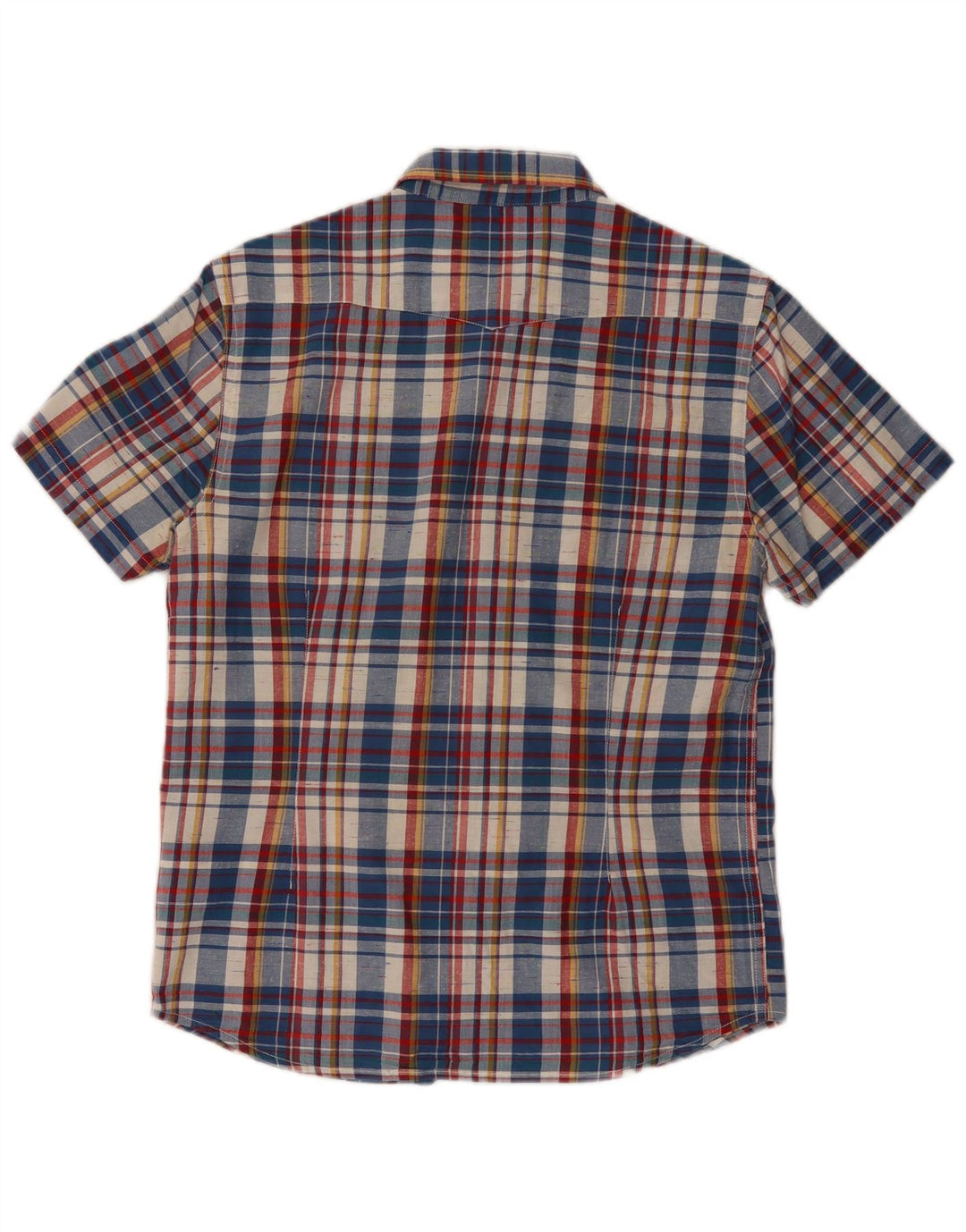 Lee Mens Short Sleeve Slim Fit Shirt Medium Multicoloured Check Cotton