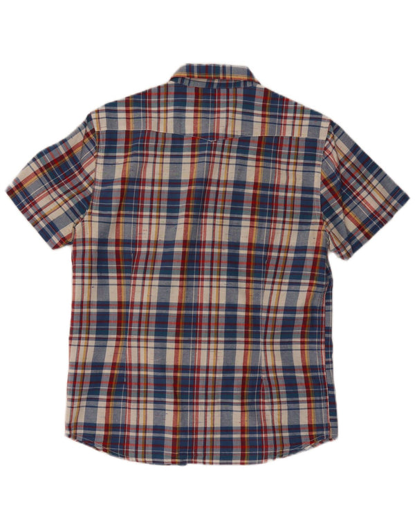 Lee Mens Short Sleeve Slim Fit Shirt Medium Multicoloured Check Cotton