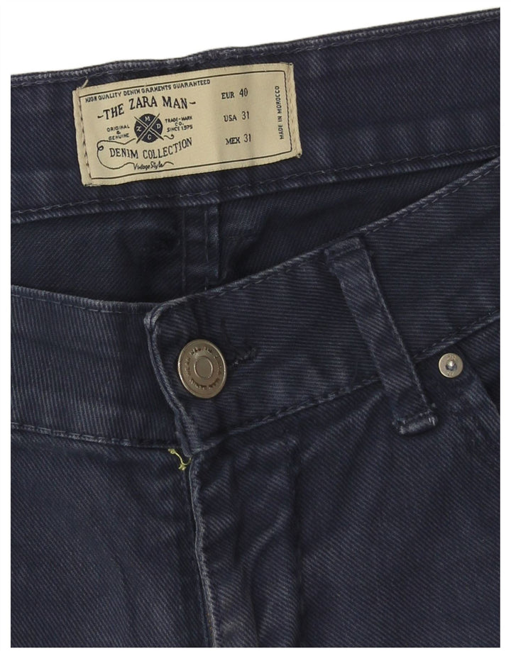 Zara Mens Denim Shorts EU 40 Medium W31  Navy Blue