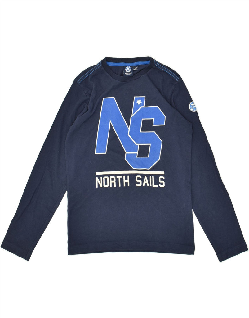 NORTH SAILS Boys Graphic Top Long Sleeve 9-10 Years Navy Blue Cotton | Vintage North Sails | Thrift | Second-Hand North Sails | Used Clothing | Messina Hembry 