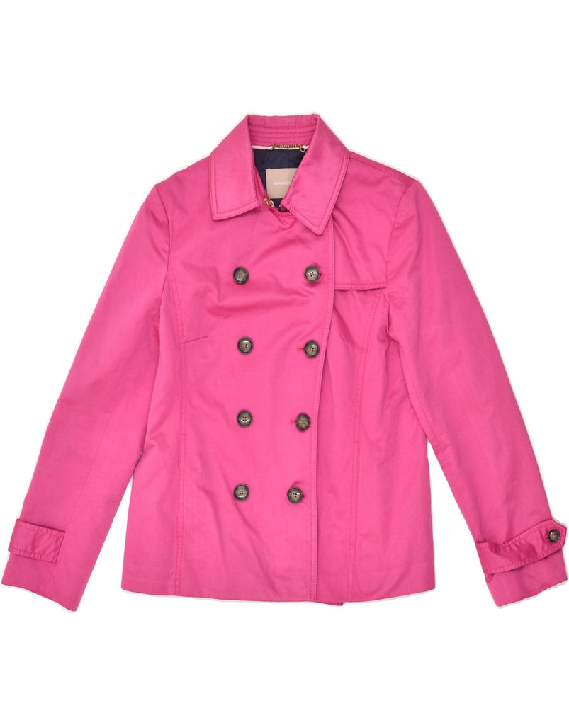 BANANA REPUBLIC Womens Pea Coat UK 10 Small Pink Cotton | Vintage Banana Republic | Thrift | Second-Hand Banana Republic | Used Clothing | Messina Hembry 