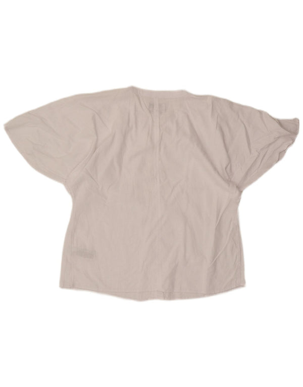 Marks & Spencer Womens Blouse Top UK 12 Medium  White Linen
