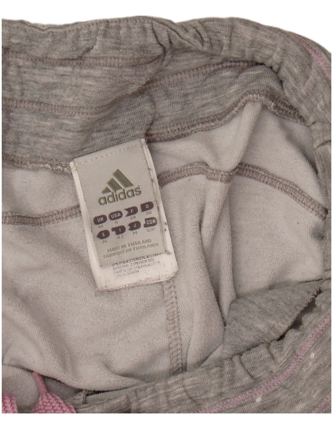 Adidas Womens Tracksuit Trousers Joggers UK 10 Small Grey Polyester