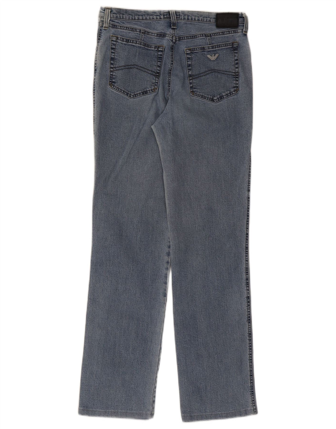 ARMANI Womens Straight Jeans W29 L28 Blue Cotton