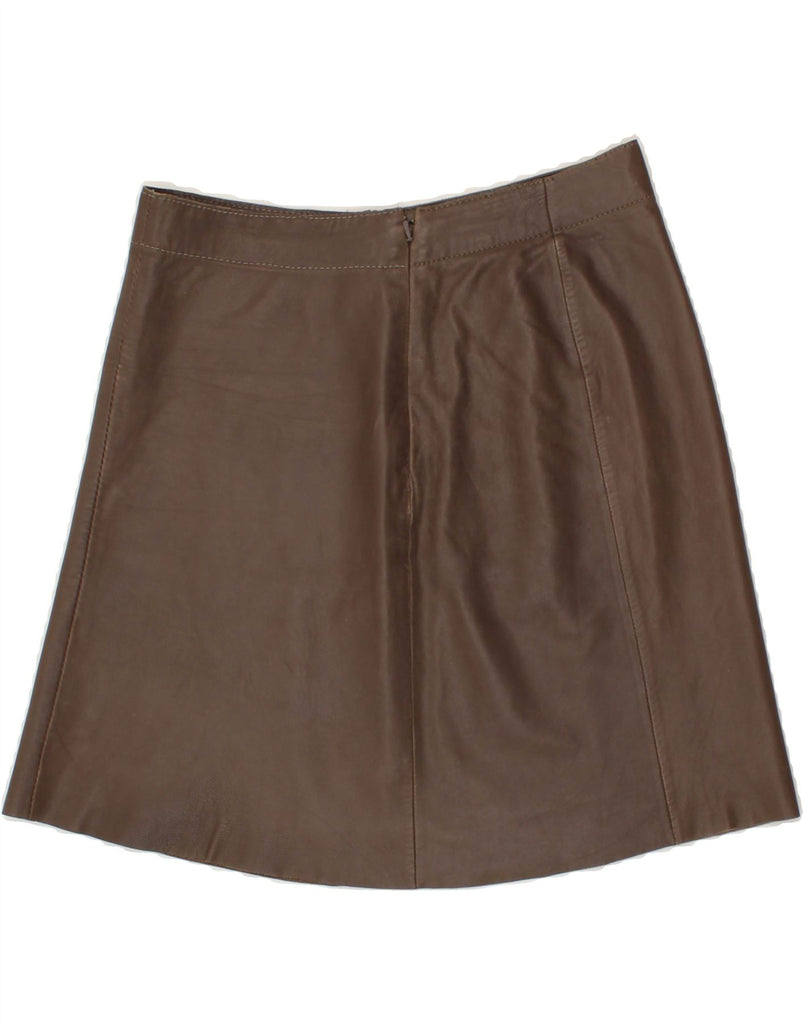 MARCCAIN Womens Leather Skirt W30 Medium Brown Leather Vintage Marccain and Second-Hand Marccain from Messina Hembry 