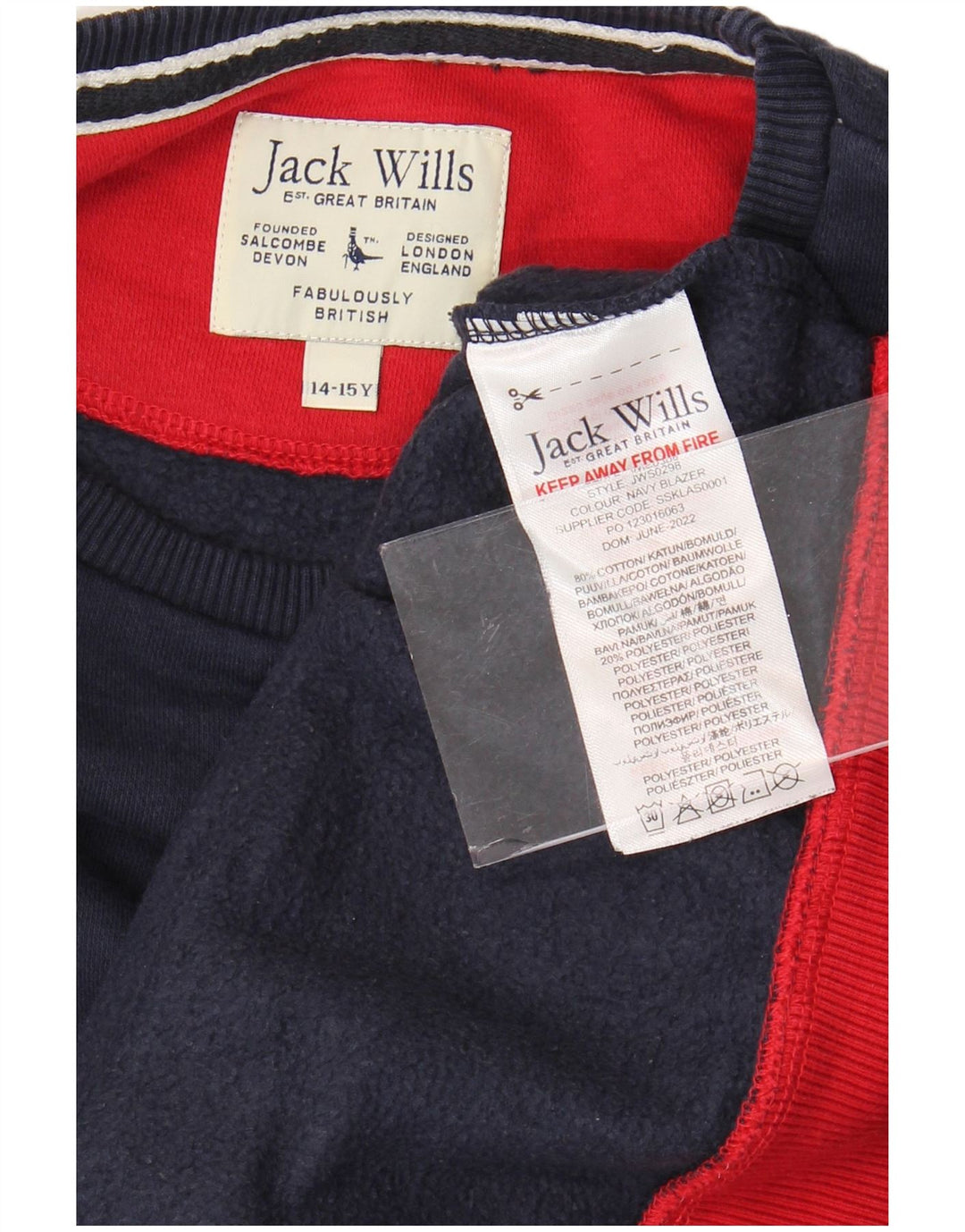 Jack Wills Girls Sweatshirt Jumper 14-15 Years Navy Blue College