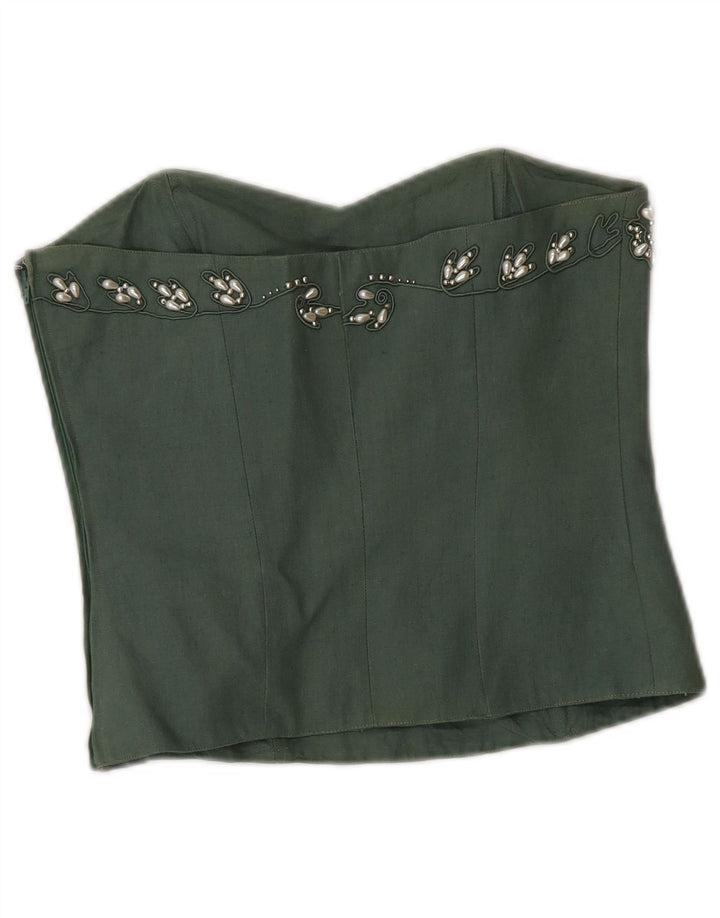 Angelo Santagostino Womens 2 Piece Skirt Set IT 44 Medium W26 Green Designe