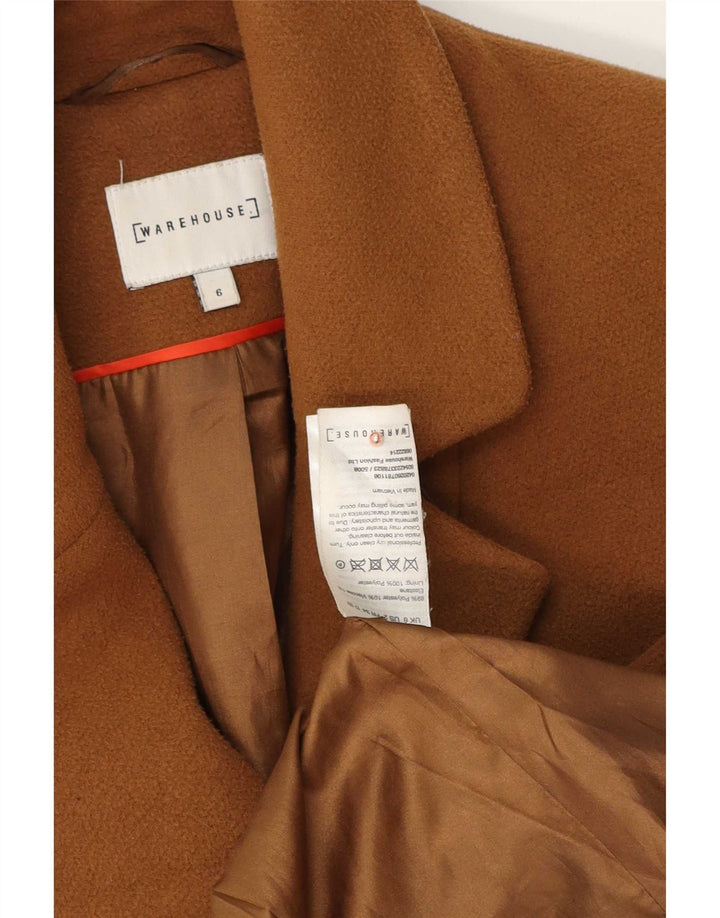 Warehouse Womens Oversized Overcoat UK 6 XS Brown