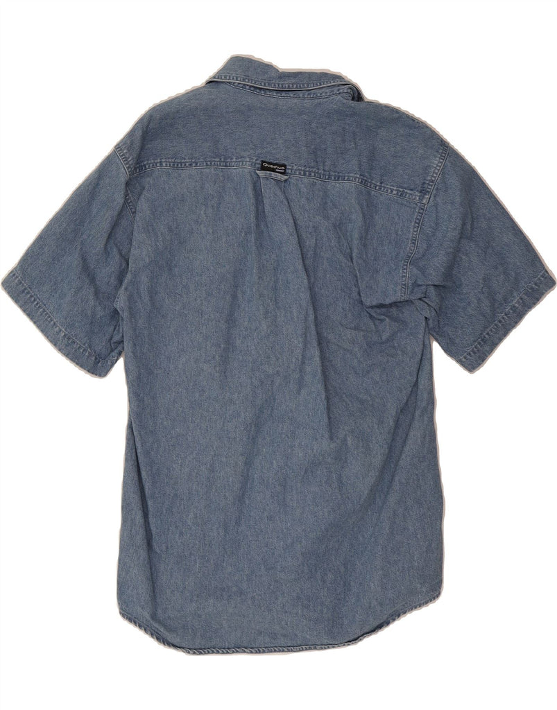 DECATHLON Mens Short Sleeve Denim Shirt Small Blue Cotton Vintage Decathlon and Second-Hand Decathlon from Messina Hembry 