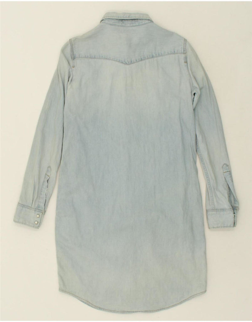 LEVI'S Womens Long Sleeve Denim Dress UK 6 XS Blue Cotton Vintage Levi's and Second-Hand Levi's from Messina Hembry 