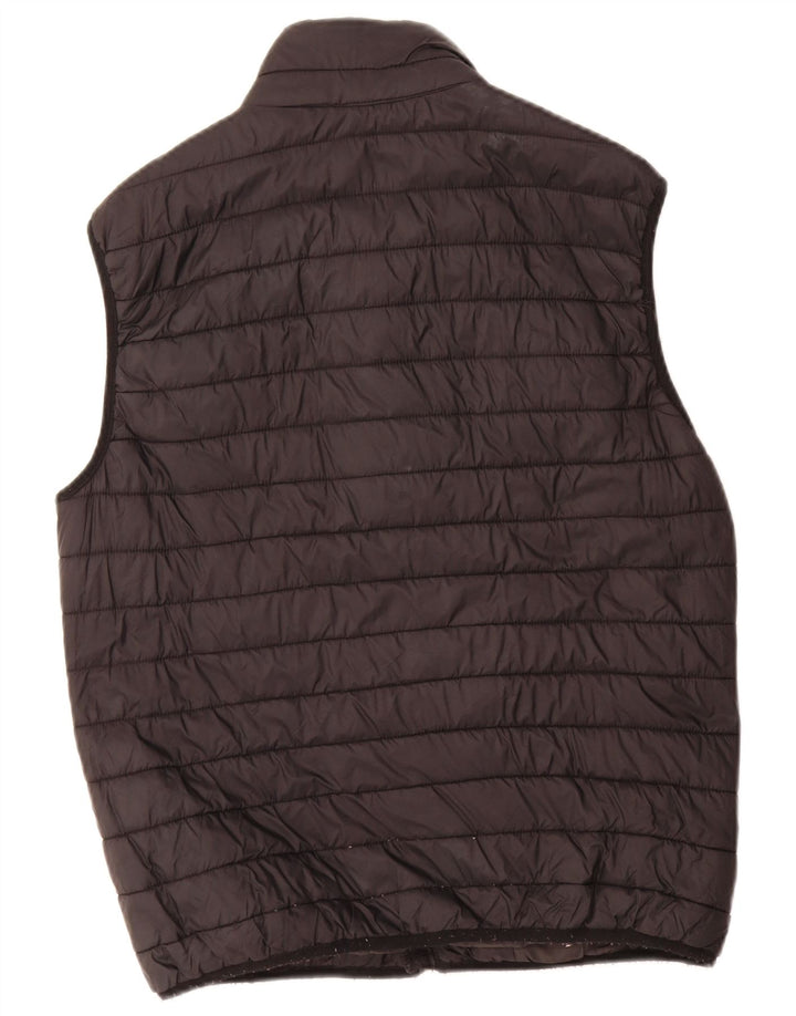 Zara Mens Padded Gilet UK 36 Small Black Polyester