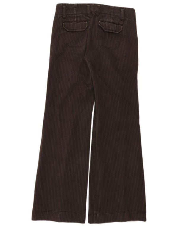 Gap Womens Flare Chino Trousers US 4 Small W28 L30 Brown Pinstripe
