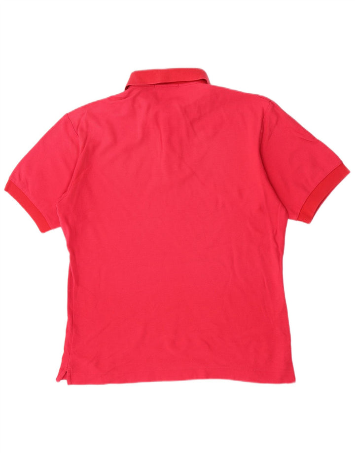 Fila Mens Polo Shirt IT 48 Medium Pink