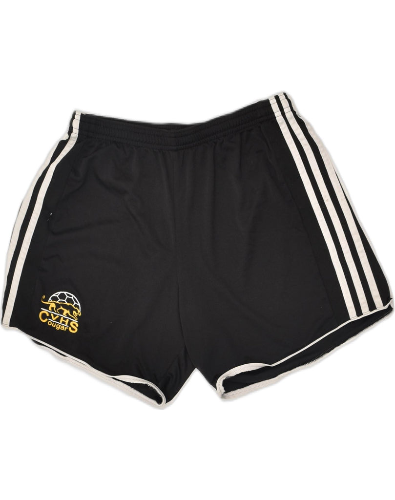 ADIDAS Womens Climacool Sport Shorts UK 12/14 Medium Black Polyester | Vintage Adidas | Thrift | Second-Hand Adidas | Used Clothing | Messina Hembry 