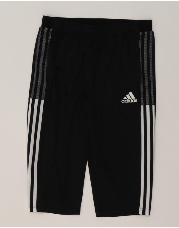 Adidas Boys Aeroready Bermuda Sport Shorts 15-16 Years  Black Polyester