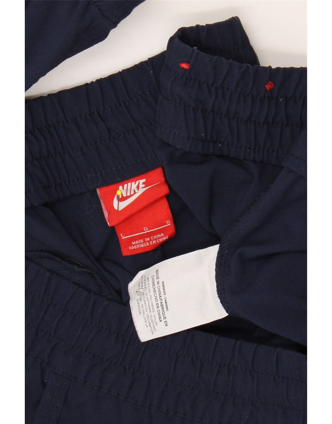 NIKE Mens Tracksuit Trousers Joggers Large  Navy Blue Nylon